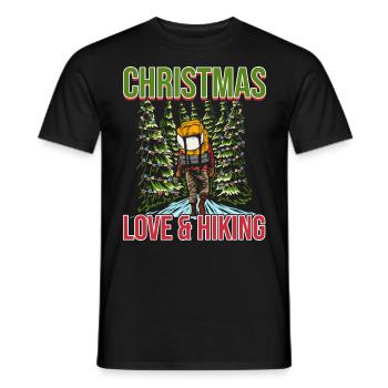 Joyeux Noël, Amour & Randonnée - T-shirt homme - noir - Devant - AI Model Male 178 light (178cm)