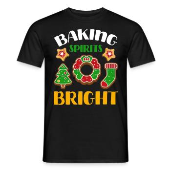 Noël, Amour et pâtisserie, Douce joie des fêtes - T-shirt homme - noir - Devant - AI Model Male 178 light (178cm)