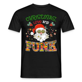 Christmas, Love and Funk – Festive Groove Music - Männer T-Shirt - Schwarz - Vorne - AI Model Male 178 light (178cm)