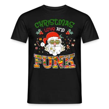 Christmas, Love and Funk – Festive Groove Music - Männer T-Shirt - Schwarz - Vorne - AI Model Male 178 light (178cm)