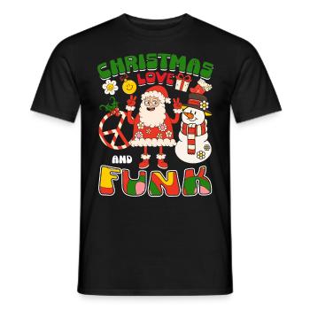 Christmas, Love and Funk – Festive Groove Music - Männer T-Shirt - Schwarz - Vorne - AI Model Male 178 light (178cm)