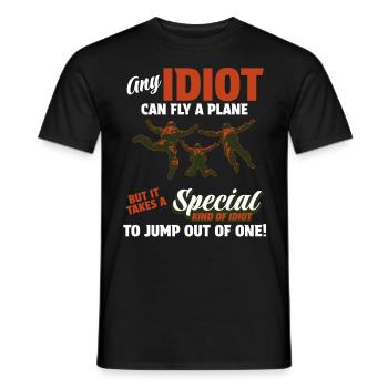 Skydive Freefly Fallschirmspringer Shirt Skydiving - Männer T-Shirt - Schwarz - Vorne - AI Model Male 178 light (178cm)