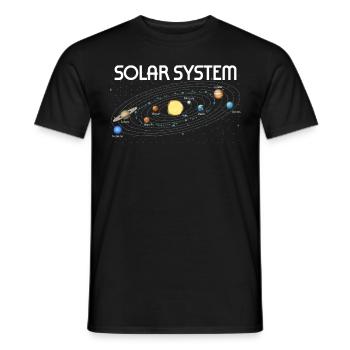Planètes Science Physique Univers Soleil - T-shirt homme - noir - Devant - AI Model Male 178 light (178cm)