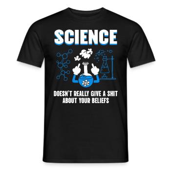 Étudiant en humour scientifique, Physique, Chimie - T-shirt homme - noir - Devant - AI Model Male 178 light (178cm)