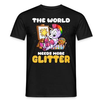 Licorne colorée, animaux drôles et fans de fantasy - T-shirt homme - noir - Devant - AI Model Male 178 light (178cm)