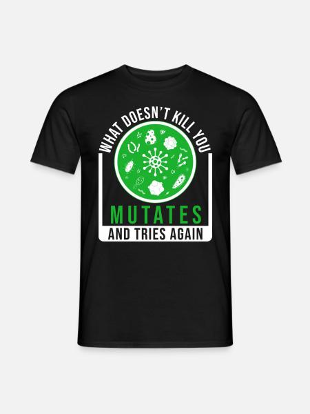 funny saying. Viruses Science Research - Men's T-Shirt - black