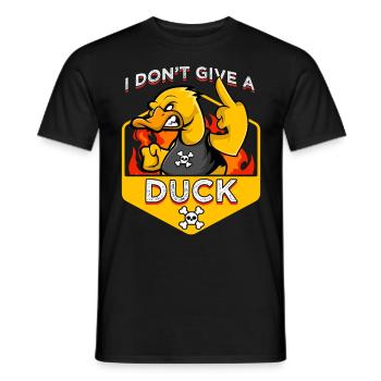 Unhöfliches Lustiges Sprichwort "Duck You" Outfit - Männer T-Shirt - Schwarz - Vorne - AI Model Male 178 light (178cm)