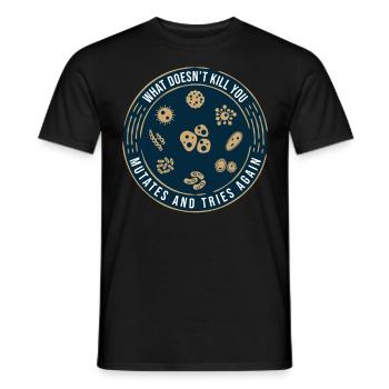 funny saying. Viruses Science Research - Men's T-Shirt - black - Front - AI Model Male 178 light (178cm)