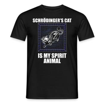 Schrödinger's Cat: Funny Science - Men's T-Shirt - black - Front - AI Model Male 178 light (178cm)