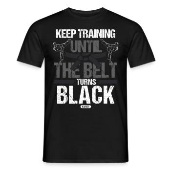 Ceinture noire : Motivation Martial Art Karaté - T-shirt homme - noir - Devant - AI Model Male 178 light (178cm)