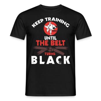 Black Belt: Motivation Martial Art Judo - Men's T-Shirt - black - Front - AI Model Male 178 light (178cm)