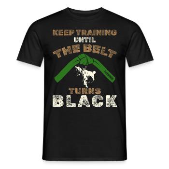 Black Belt: Motivation Martial Art Taekwondo - Men's T-Shirt - black - Front - AI Model Male 178 light (178cm)