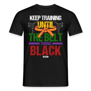 Ceinture noire : Motivation Martial Art Karaté - T-shirt homme - noir - Devant - AI Model Male 178 light (178cm)