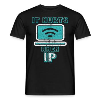 Drôle de dire « Ça brûle quand je fais » ! - T-shirt homme - noir - Devant - AI Model Male 178 light (178cm)