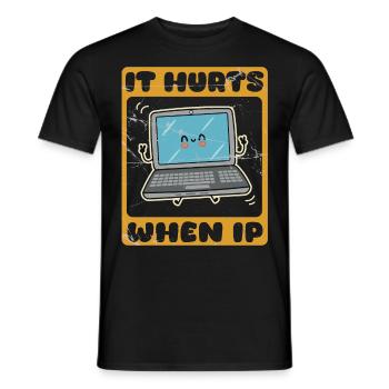IT Geek, PC Accessories Storage Devices Evolution - Men's T-Shirt - black - Front - AI Model Male 178 light (178cm)