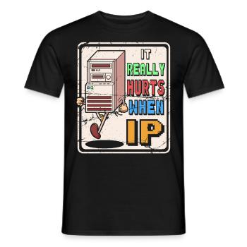IT Geek, PC Accessories Storage Devices Evolution - Men's T-Shirt - black - Front - AI Model Male 178 light (178cm)