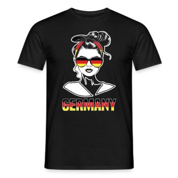Sport Deutschland, Fußball, Outfit für Sportfan - Männer T-Shirt - Schwarz - Vorne - AI Model Male 178 light (178cm)