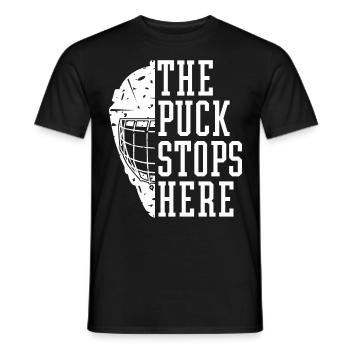 Eishockey Tormann Goalie , Eis Hockey - Männer T-Shirt - Schwarz - Vorne - AI Model Male 178 light (178cm)