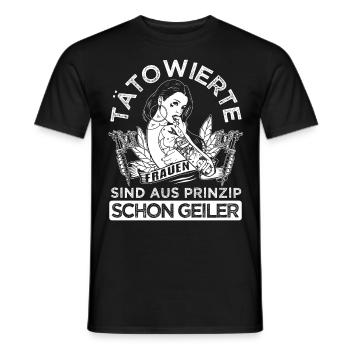 Tattoo, Tätowierte Frauen: Rock Your Ink mit Stil - Männer T-Shirt - Schwarz - Vorne - AI Model Male 178 light (178cm)