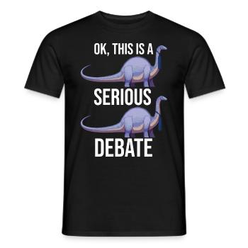 Dino Krawatte Business Meme funny Spruch Outfit - Männer T-Shirt - Schwarz - Vorne - AI Model Male 178 light (178cm)