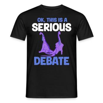 Dino Krawatte Business Meme funny Spruch Outfit - Männer T-Shirt - Schwarz - Vorne - AI Model Male 178 light (178cm)