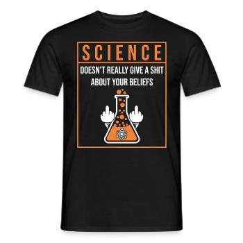 Étudiant en humour scientifique, Physique, Chimie - T-shirt homme - noir - Devant - AI Model Male 178 light (178cm)