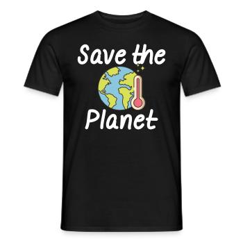 Climate change Environmental protection Nature conservation - Men's T-Shirt - black - Front - AI Model Male 178 light (178cm)