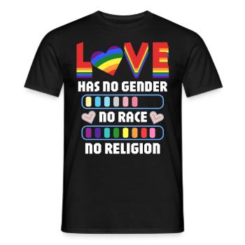 Love Ein Statement für Gleichberechtigung Vielfalt - Männer T-Shirt - Schwarz - Vorne - AI Model Male 178 light (178cm)