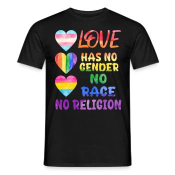 Love Ein Statement für Gleichberechtigung Vielfalt - Männer T-Shirt - Schwarz - Vorne - AI Model Male 178 light (178cm)
