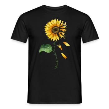 Mon Soleil, Tournesol, Dino, Amour - T-shirt homme - noir - Devant - AI Model Male 178 light (178cm)