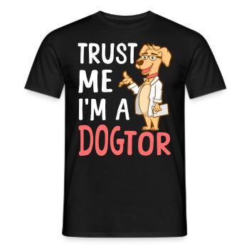 Vertrauen Sie Mir Ich Bin Ein Dogtor lustiger Hund - Männer T-Shirt - Schwarz - Vorne - AI Model Male 178 light (178cm)