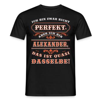 Drôle ALEXANDER pour la Journée du Nom avec Nom Nom - T-shirt homme - noir - Devant - AI Model Male 178 light (178cm)