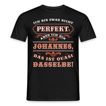JOHANNES drôles pour la Journée du Nom avec Nom Nom - T-shirt homme - noir - Devant - AI Model Male 178 light (178cm)