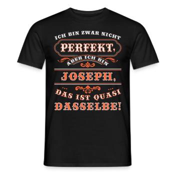 JOSEPH drôle pour la journée du nom avec le nom - T-shirt homme - noir - Devant - AI Model Male 178 light (178cm)