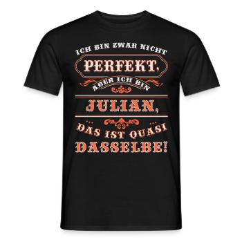 Drôle de JULIAN pour la Journée du Nom avec Nom Nom - T-shirt homme - noir - Devant - AI Model Male 178 light (178cm)