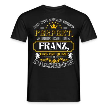 FRANZ drôle pour la journée du nom avec nom nom - T-shirt homme - noir - Devant - AI Model Male 178 light (178cm)