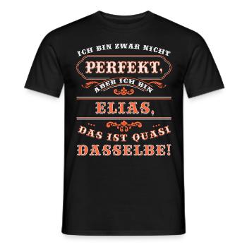 ELIAS drôle pour la Journée du Nom avec Nom Nom - T-shirt homme - noir - Devant - AI Model Male 178 light (178cm)