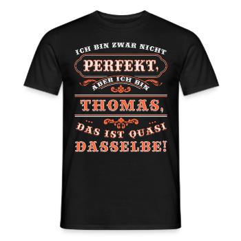 Funny THOMAS pour la Journée du Nom avec Nom Nom - T-shirt homme - noir - Devant - AI Model Male 178 light (178cm)