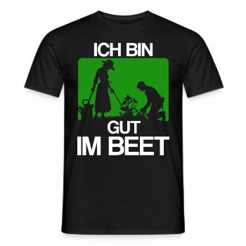 Ich bin gut im Beet Gärtner Wortspiel Gartenfreund - Männer T-Shirt - Schwarz - Vorne - AI Model Male 178 light (178cm)