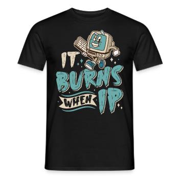 Drôle de dire « Ça brûle quand je fais » ! - T-shirt homme - noir - Devant - AI Model Male 178 light (178cm)