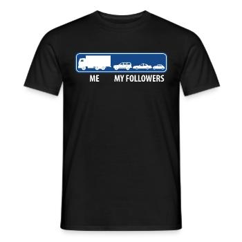 Je veux dire les suiveurs drôle de camionneur chauffeur de camion - T-shirt homme - noir - Devant - AI Model Male 178 light (178cm)