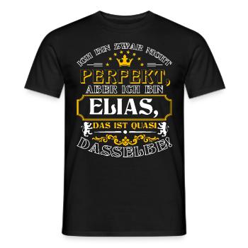 ELIAS drôle pour la Journée du Nom avec Nom Nom - T-shirt homme - noir - Devant - AI Model Male 178 light (178cm)