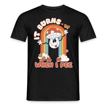 Drôle de dire « Ça brûle quand je fais » ! - T-shirt homme - noir - Devant - AI Model Male 178 light (178cm)