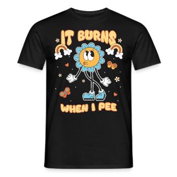 Drôle de dire « Ça brûle quand je fais » ! - T-shirt homme - noir - Devant - AI Model Male 178 light (178cm)