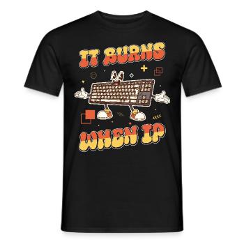 IT Geek, PC Accessories Storage Devices Evolution - Men's T-Shirt - black - Front - AI Model Male 178 light (178cm)