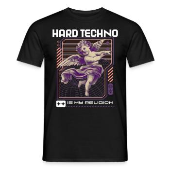 Techno House Party EDM Festival Goa Electro Rave - Männer T-Shirt - Schwarz - Vorne - AI Model Male 178 light (178cm)