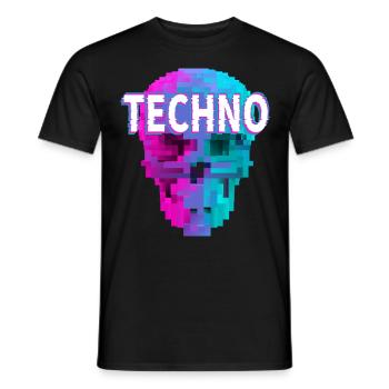 Techno House Party EDM Festival Goa Electro Rave - Männer T-Shirt - Schwarz - Vorne - AI Model Male 178 light (178cm)