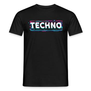 Techno House Party EDM Festival Goa Electro Rave - Männer T-Shirt - Schwarz - Vorne - AI Model Male 178 light (178cm)