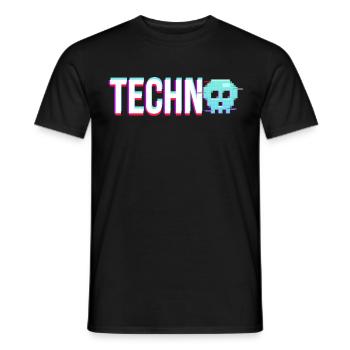 Techno House Party EDM Festival Goa Electro Rave - Männer T-Shirt - Schwarz - Vorne - AI Model Male 178 light (178cm)