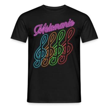 La mélomanie, la musique ! Fête, Festival, Concert - T-shirt homme - noir - Devant - AI Model Male 178 light (178cm)